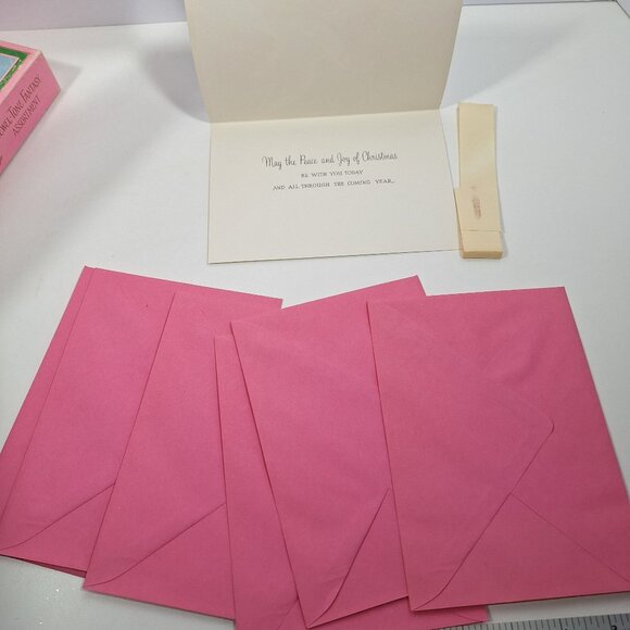 7 Jewel Tone Fantasy Christmas Card MCM 4 Vintage Glitter Quality Crest READ - Picture 10 of 16